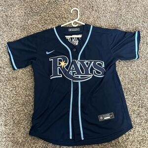 Nike Navy and Light Blue Rays Jersey